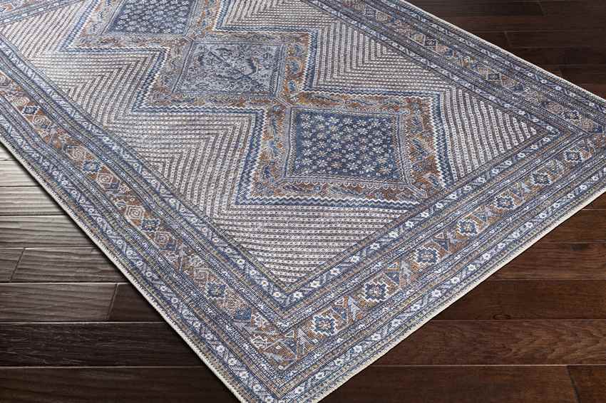 Alfombra lavable tradicional azul marino Limmen