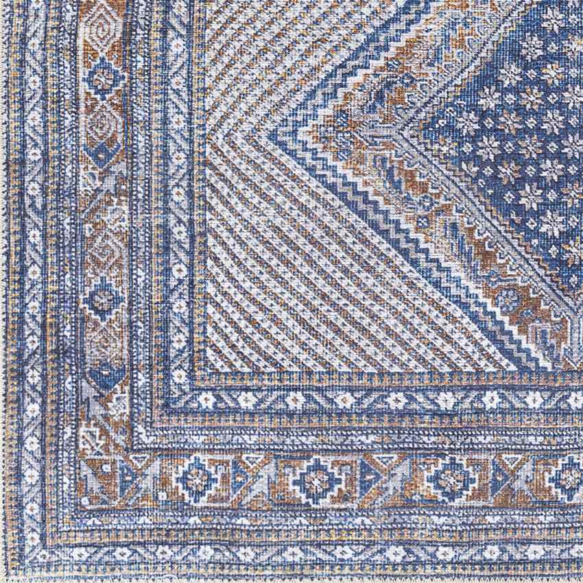 Alfombra lavable tradicional azul marino Limmen