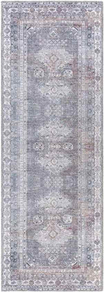 McCordsville Traditional Slate Washable Area Rug