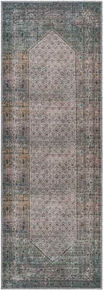 Hayri Traditional Burnt Orange Washable Area Rug