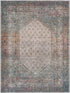 Hayri Traditional Burnt Orange Washable Area Rug