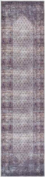 Hayri Traditional Plum Washable Area Rug