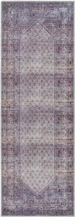 Hayri Traditional Plum Washable Area Rug