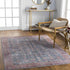 Royal Center Traditional Denim Washable Area Rug