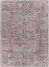 Merom Traditional Pastel Pink Washable Area Rug