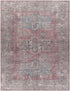 Merom Traditional Pastel Pink Washable Area Rug