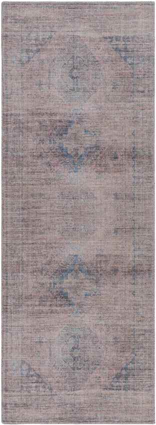 Michiana Shores Traditional Pale Blue Washable Area Rug