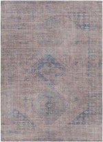 Michiana Shores Traditional Pale Blue Washable Area Rug