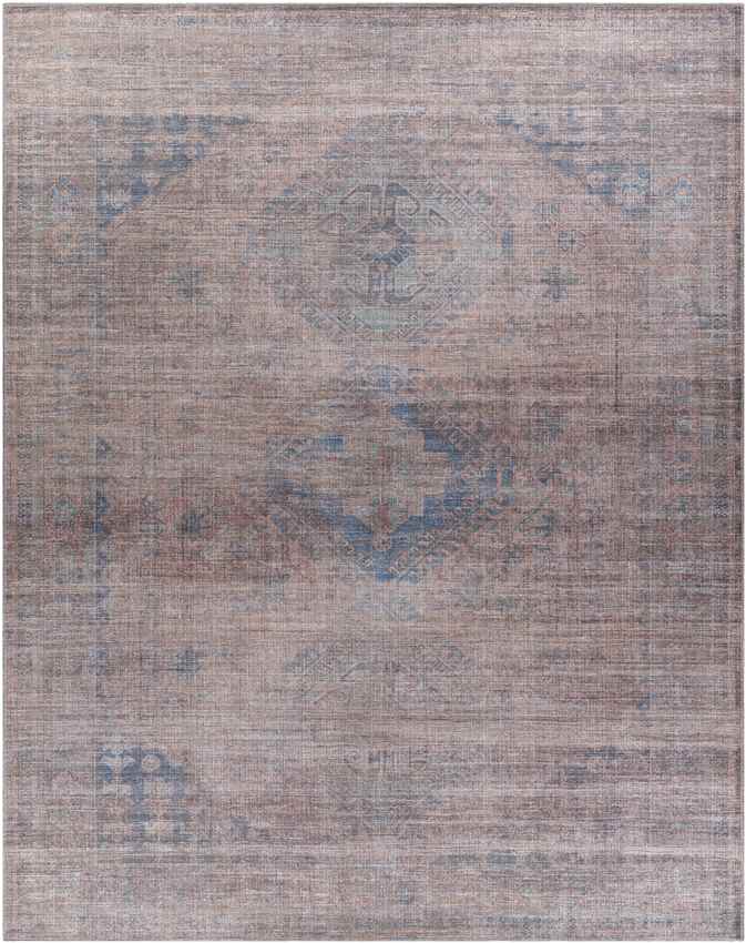 Michiana Shores Traditional Pale Blue Washable Area Rug