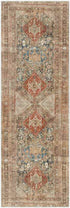 Episkopi Traditional Rust Washable Area Rug