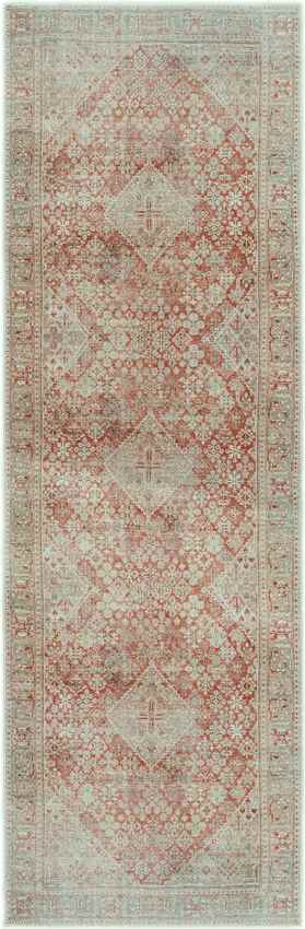 Mylikouri Traditional Rust Washable Area Rug