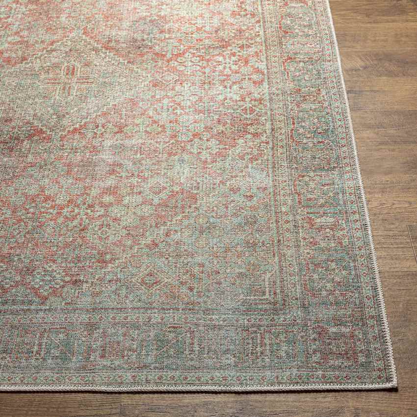 Mylikouri Traditional Rust Washable Area Rug