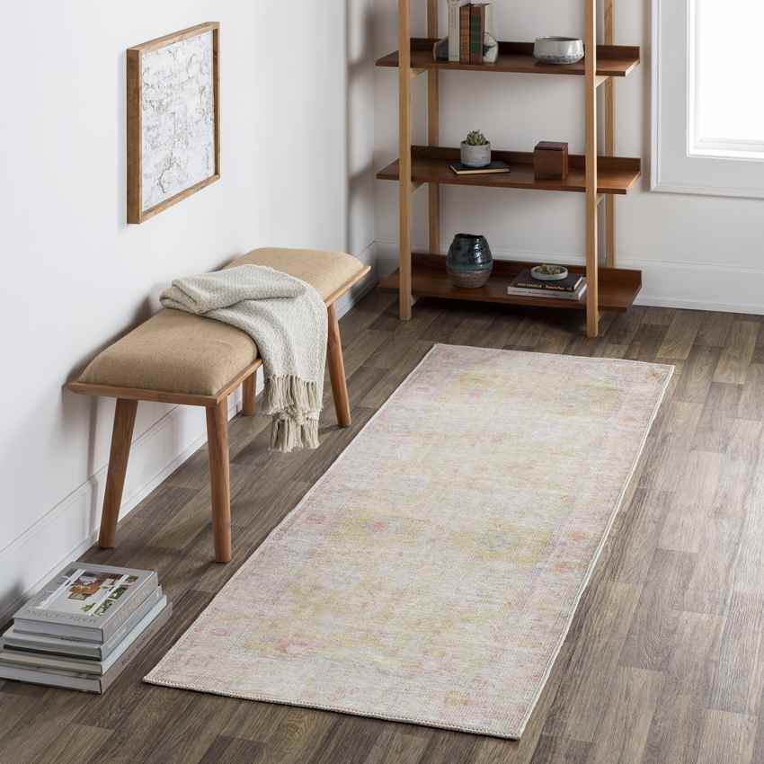 Goodell Traditional Sage Washable Area Rug