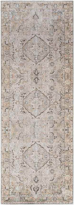 Goose Lake Traditional Taupe Washable Area Rug