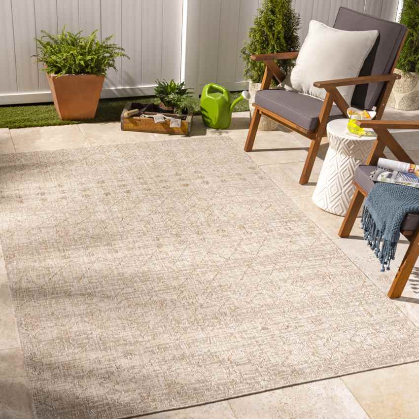 Almena Global Beige Area Rug