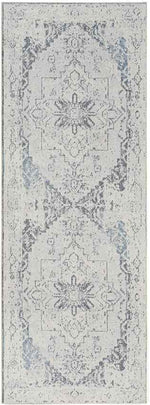 Dry Ridge Traditional Ivory Washable Area Rug