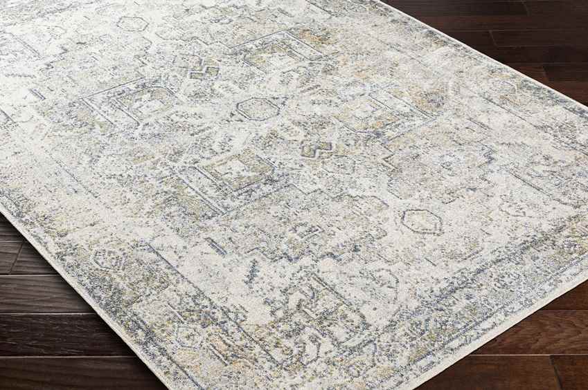 Dry Ridge Traditional Taupe Washable Area Rug