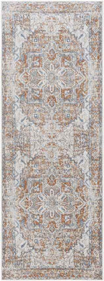 Dry Ridge Traditional Rust Washable Area Rug