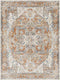 Dry Ridge Traditional Rust Washable Area Rug