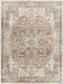 Dry Ridge Traditional Rust Washable Area Rug