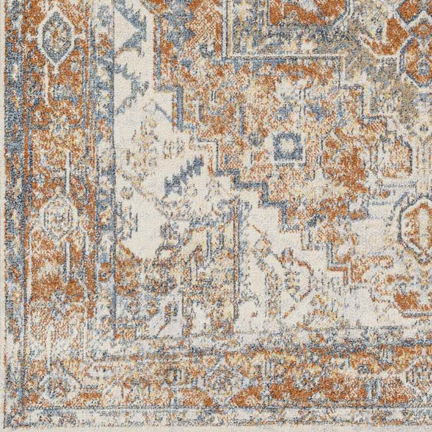 Dry Ridge Traditional Rust Washable Area Rug