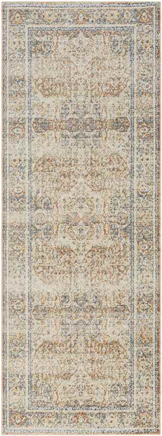 East Traditional Burnt Orange Washable Area Rug