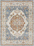 Edgerton Traditional Burnt Orange Washable Area Rug