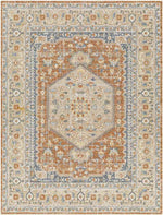 Edmond Traditional Burnt Orange Washable Area Rug