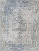 Edmond Traditional Denim Washable Area Rug