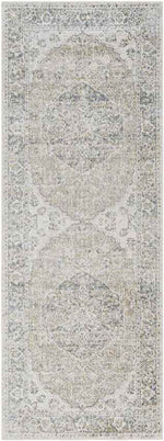 Edmonson Traditional Olive/Dark Blue Washable Area Rug