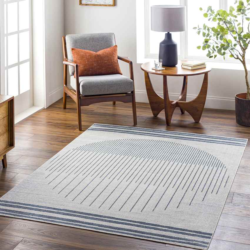 Elk Falls Modern Beige Washable Area Rug