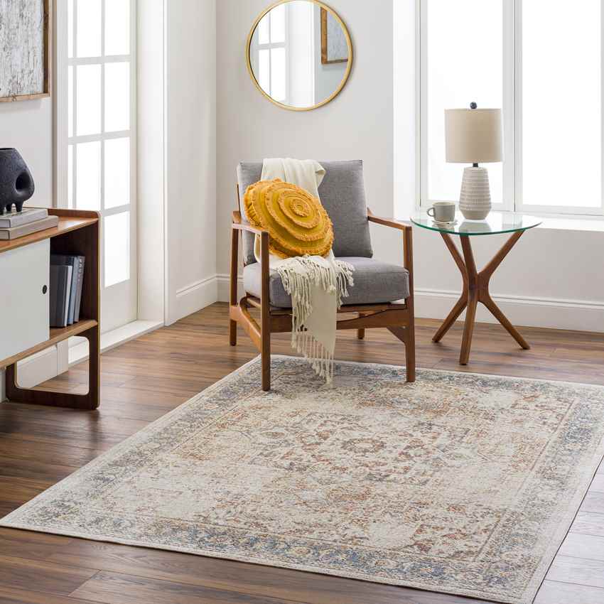 Elkton Traditional Burnt Orange Washable Area Rug