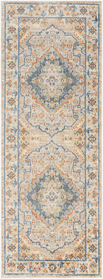 Ellinwood Traditional Oatmeal/Rust Washable Area Rug