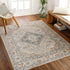 Ellinwood Traditional Oatmeal/Rust Washable Area Rug