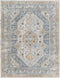 Elmdale Traditional Denim Washable Area Rug