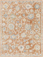 Erlanger Traditional Burnt Orange Washable Area Rug