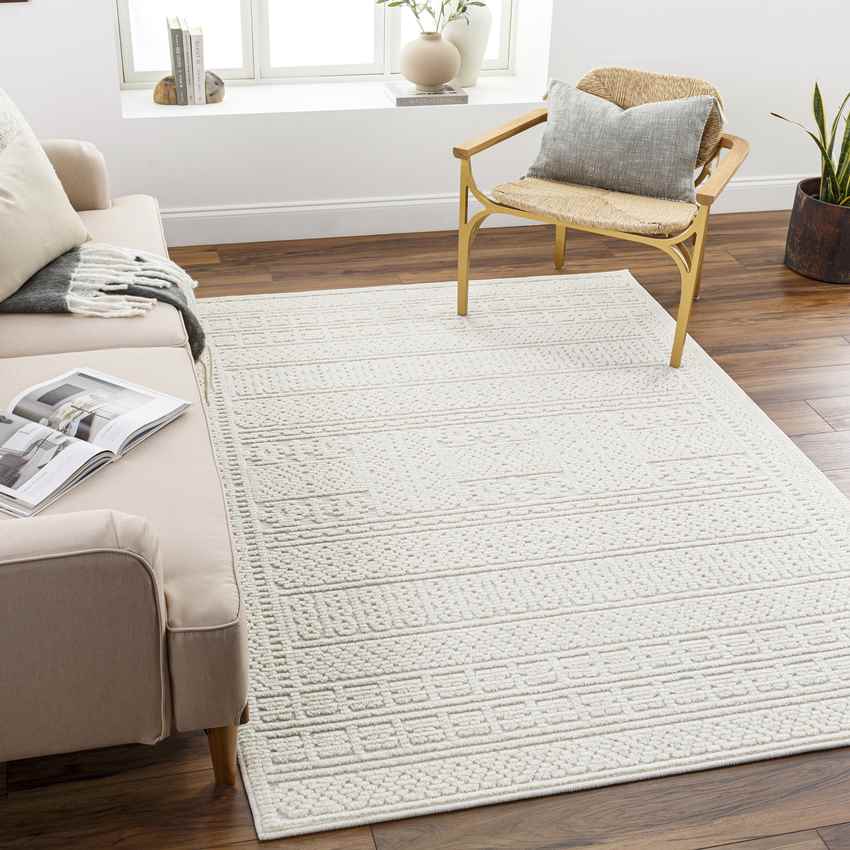 Alfombra lavable blanca Brunsville Cottage