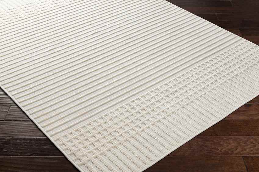 Alfombra lavable Burkesville Modern Ivory