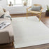 Alfombra lavable Burkesville Modern Ivory