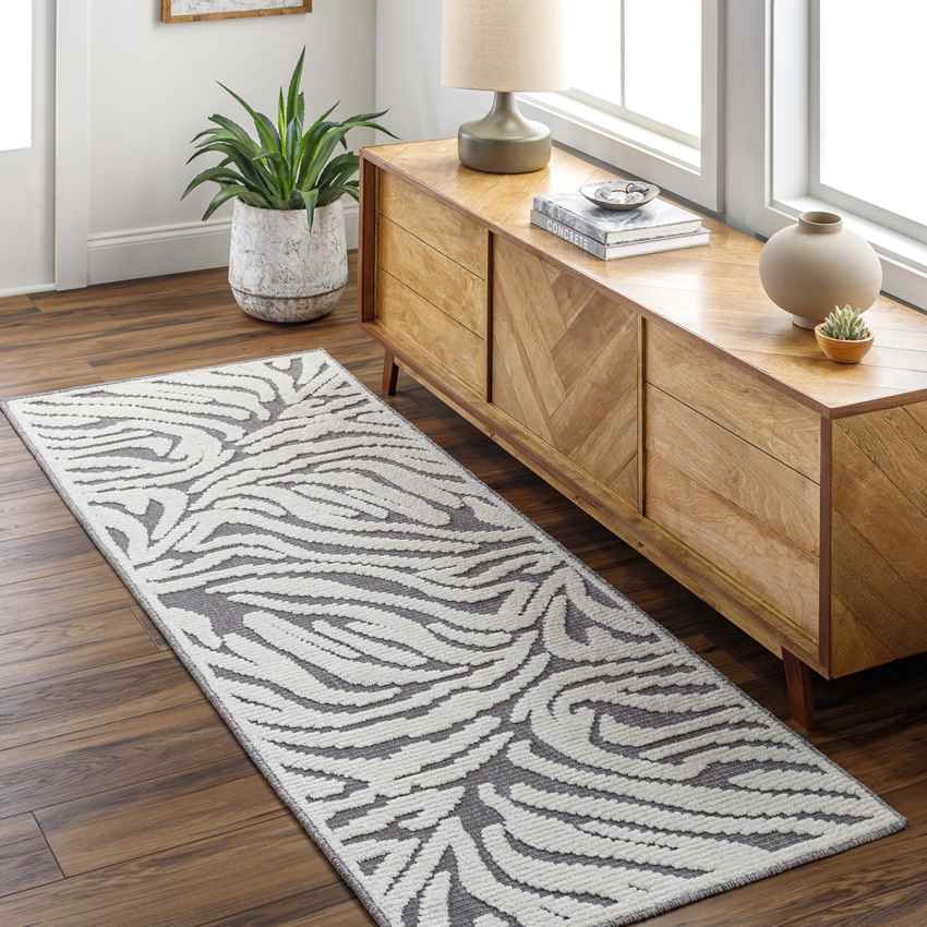 Cedar Vale Modern Medium Gray/Ivory Washable Area Rug