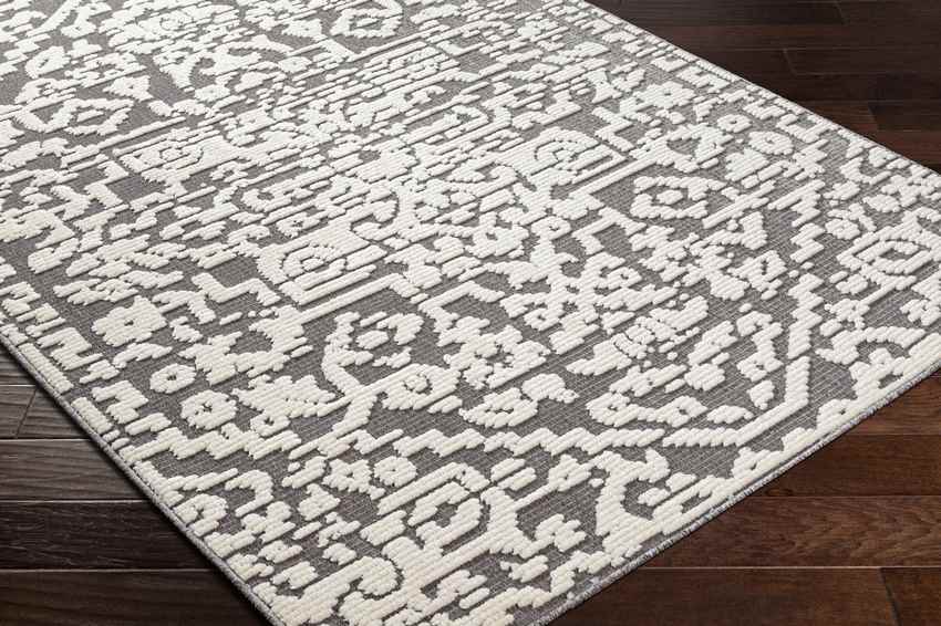 Centertown Cottage Charcoal Washable Area Rug