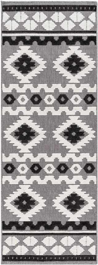 Cincinnati Rustic Black Washable Area Rug