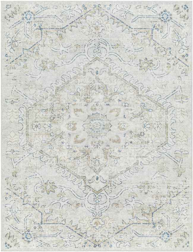 Milka Traditional Cream/Beige Washable Area Rug