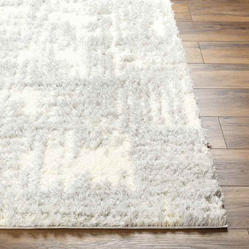 Alfombra moderna Breck en gris claro y crema