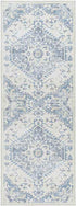 Eman Traditional Denim Blue Washable Area Rug