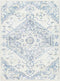 Eman Traditional Denim Blue Washable Area Rug