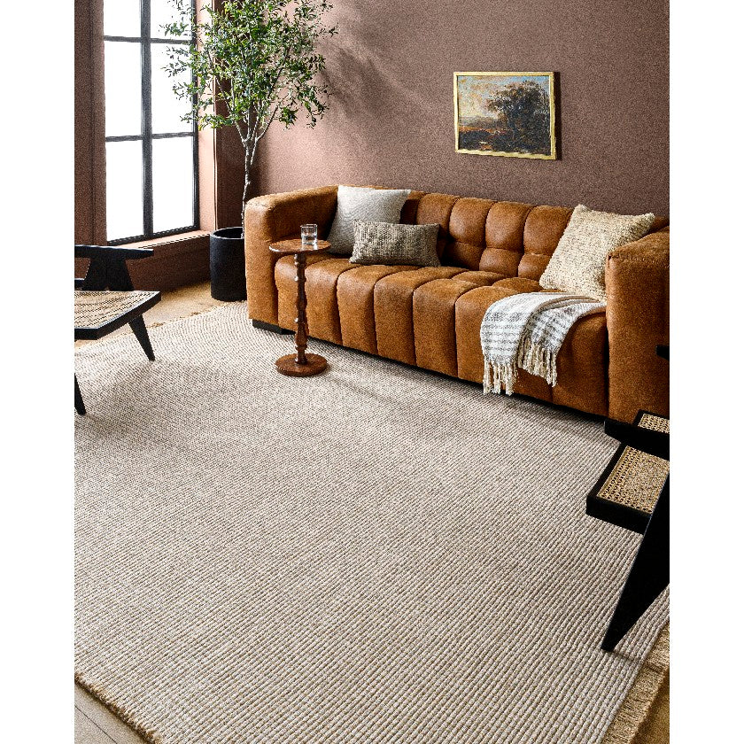 Alfombra Kimi Solid and Border Mocha - Becki Owens x Livabliss