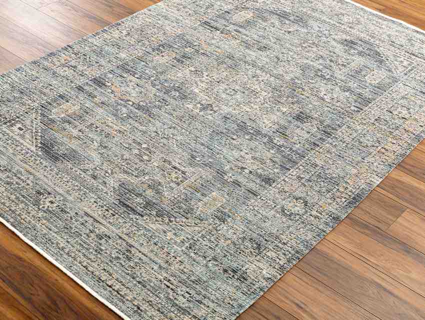 Margaret Traditional Grass Green/Charcoal Washable Area Rug - Becki Owens x Livabliss