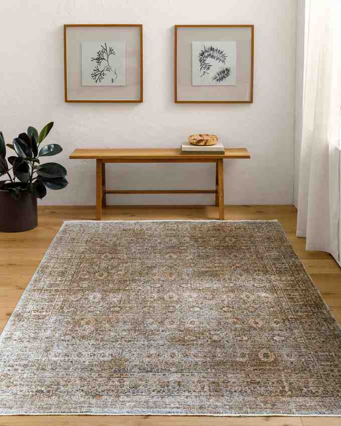 Margaret Traditional Brown/Ivory Washable Area Rug - Becki Owens x Livabliss