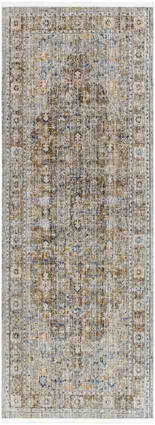 Margaret Traditional Dark Olive/Ivory Washable Area Rug - Becki Owens x Livabliss